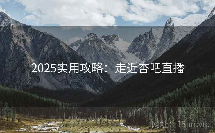 2025实用攻略:走近杏吧直播