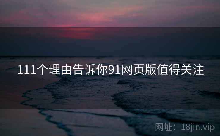 111个理由告诉你91网页版值得关注