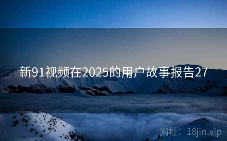 新91视频在2025的用户故事报告27