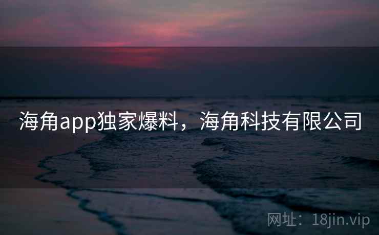 海角app独家爆料,海角科技有限公司